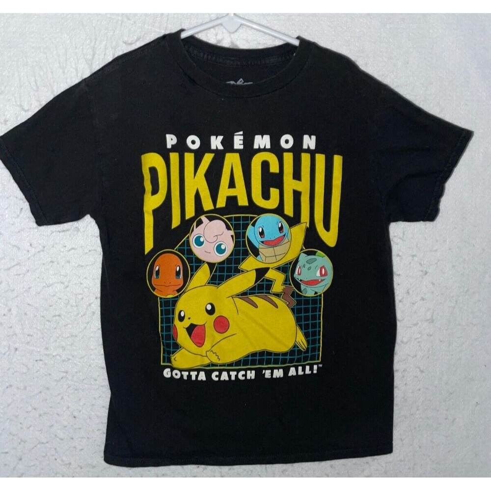 Pokémon Pikachu Tshirt Youth Sz S Short sleeve black Graphic Tee
